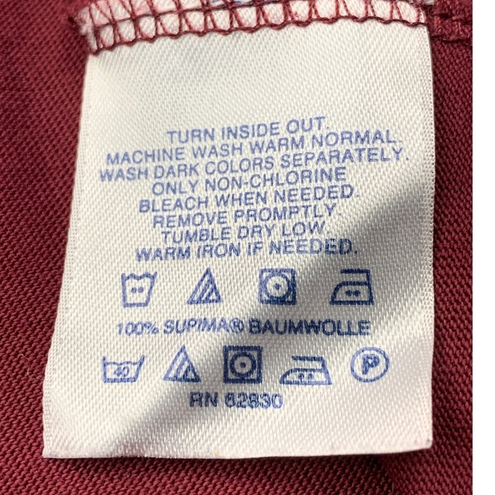 Lands End Womens 2X Supima Cotton Long Sleeve Tee Burgundy Crew Neck 476520 - Picture 6 of 6